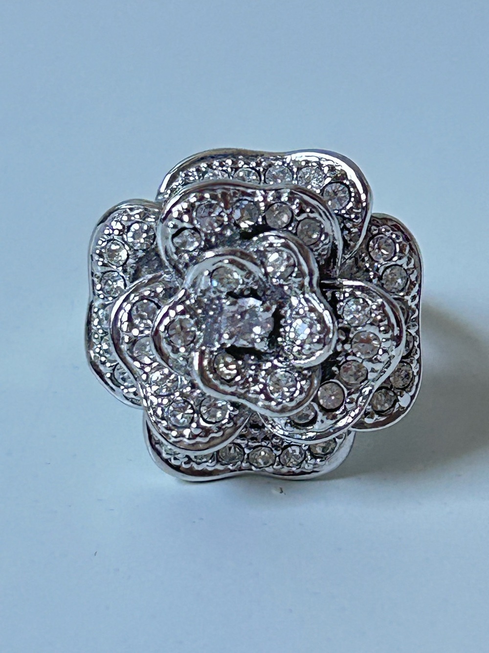 Pave Floral Cocktail Ring